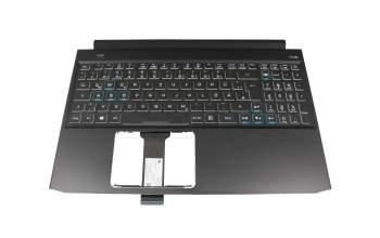6037B0154104 teclado incl. topcase original Acer DE (alemán) negro/negro con retroiluminacion