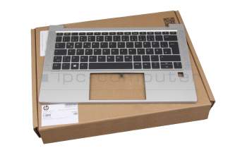 6037B0162204 teclado incl. topcase original IEC DE (alemán) negro/plateado con retroiluminacion