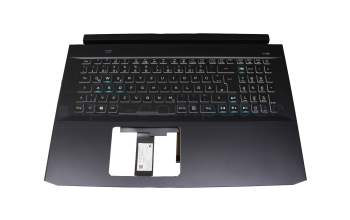 6037B0166404 A01 teclado incl. topcase original Acer DE (alemán) negro/negro con retroiluminacion