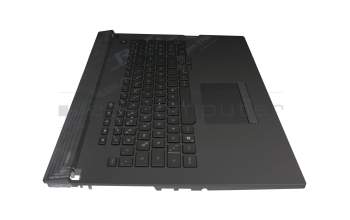 6037B0194112 teclado incl. topcase original Asus DE (alemán) negro/negro con retroiluminacion