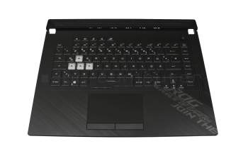 6037B0203213 teclado incl. topcase original IEC DE (alemán) negro/negro con retroiluminacion