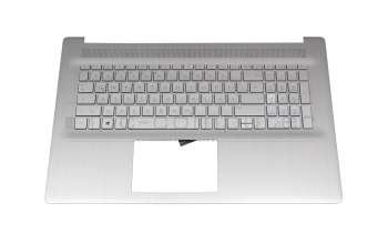 6037B0214804 teclado incl. topcase original HP DE (alemán) plateado/plateado