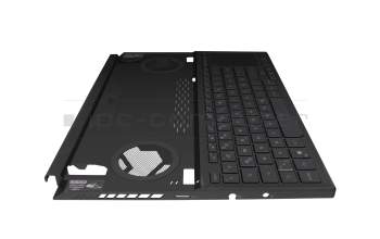 6037B0217113 teclado incl. topcase original IEC DE (alemán) negro/negro con retroiluminacion