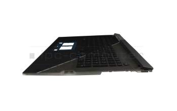 6037B0232413 teclado incl. topcase original Asus DE (alemán) negro/negro/transparente/gris con retroiluminacion