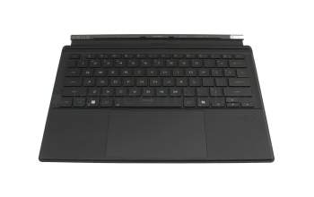 6037B0303201 teclado incl. topcase original IEC US (Inglés) negro/negro con retroiluminacion