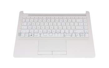 6070B1306602 teclado incl. topcase original HP DE (alemán) blanco/blanco