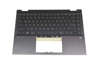 6070B1744903 teclado incl. topcase original HP DE (alemán) negro/plateado/negro sin retroiluminación