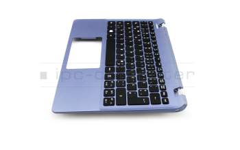 60MRKN7010 teclado incl. topcase original Acer DE (alemán) negro/azul