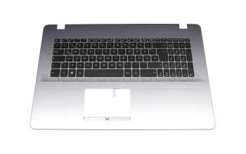 60PC01130180G teclado incl. topcase original Asus DE (alemán) negro/plateado