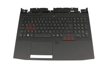 62504F14K201 teclado incl. topcase original Acer DE (alemán) negro/negro con retroiluminacion