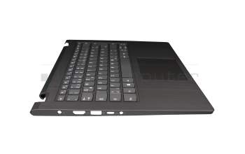 6620329179 teclado incl. topcase original Lenovo DE (alemán) gris/canaso