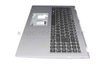 6B.A1DN2.046 teclado incl. topcase original Acer DE (alemán) negro/plateado