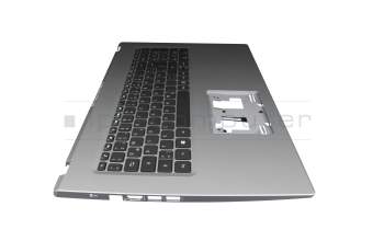 6B.A6TN2.014 teclado incl. topcase original Acer DE (alemán) negro/plateado