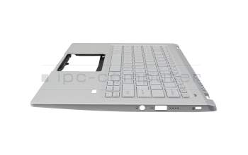 6B.AB1N2.001 teclado incl. topcase original Acer US (Inglés) plateado/plateado con retroiluminacion