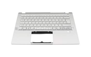 6B.AB1N2.015 teclado incl. topcase original Acer CH (suiza) plateado/plateado con retroiluminacion