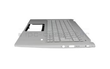 6B.AB1N2.015 teclado incl. topcase original Acer CH (suiza) plateado/plateado con retroiluminacion