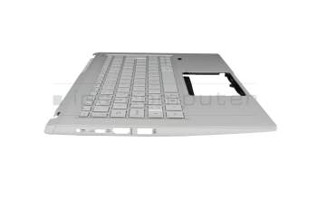 6B.AB1N2.015 teclado incl. topcase original Acer CH (suiza) plateado/plateado con retroiluminacion