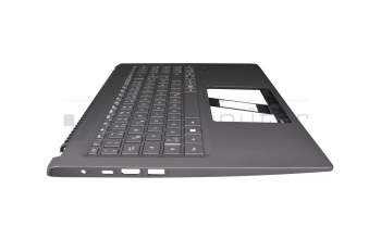 6B.ABDN2.014 teclado incl. topcase original Acer DE (alemán) gris/canaso con retroiluminacion