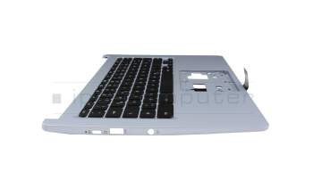 6B.ATHN7.015 teclado incl. topcase original Acer DE (alemán) negro/plateado