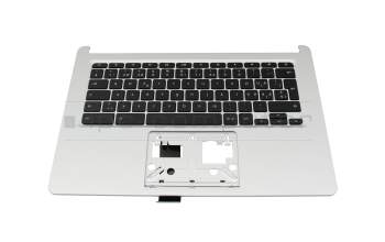 6B.AUEN7.019 teclado incl. topcase original Acer CH (suiza) negro/plateado
