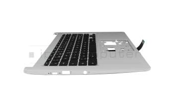 6B.AUEN7.019 teclado incl. topcase original Acer CH (suiza) negro/plateado