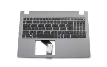 6B.G5WN7.010 teclado incl. topcase original Acer DE (alemán) negro/plateado con retroiluminacion