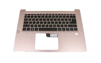 6B.GQRN5.031 teclado incl. topcase original Acer DE (alemán) negro/rosa con retroiluminacion
