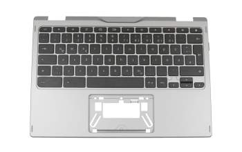 6B.GV2N7.005 teclado incl. topcase original Acer DE (alemán) negro/canaso