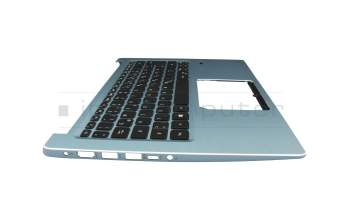 6B.HFEN1.008 teclado incl. topcase original Acer DE (alemán) negro/azul con retroiluminacion