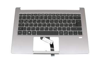 6B.HJEN8.020 teclado incl. topcase original Acer DE (alemán) negro/canaso con retroiluminacion