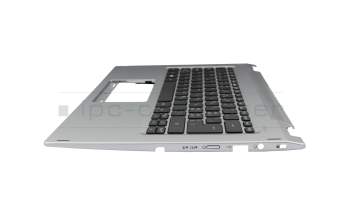 6B.HQ7N1.029 teclado incl. topcase original Acer CH (suiza) negro/plateado con retroiluminacion
