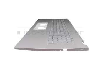 6B.K66N2.014 teclado incl. topcase original Acer DE (alemán) gris/canaso con retroiluminacion