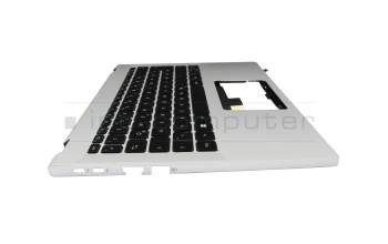 6B.KF2N2.014 teclado incl. topcase original Acer DE (alemán) negro/plateado con retroiluminacion