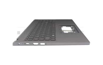 6B.KJ9N7.011 teclado incl. topcase original Acer DE (alemán) plateado/plateado
