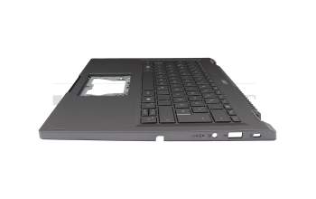 6B.KT4N8.020 teclado incl. topcase original Acer DE (alemán) plateado/plateado con retroiluminacion