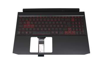 6B.Q7KN2.046 teclado incl. topcase original Acer DE (alemán) negro/rojo/negro con retroiluminacion (Geforce1650)