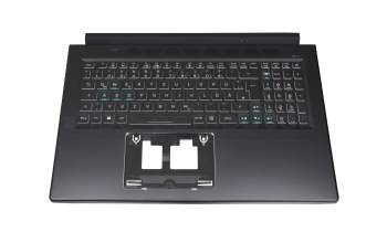 6B.QB6N2.014 teclado incl. topcase original Acer DE (alemán) negro/negro con retroiluminacion