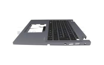 6B.VW8N7.011 teclado incl. topcase original Acer DE (alemán) negro/plateado con retroiluminacion