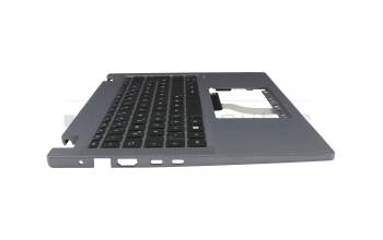6B.VW8N7.011 teclado incl. topcase original Acer DE (alemán) negro/plateado con retroiluminacion
