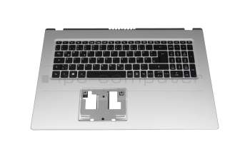 6BA5GN2014 teclado incl. topcase original Acer DE (alemán) negro/plateado con retroiluminacion