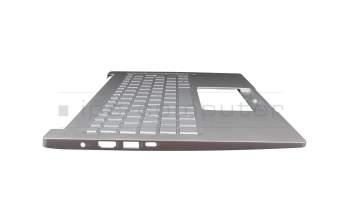 6BHR0N8020 teclado incl. topcase original Acer DE (alemán) plateado/plateado con retroiluminacion