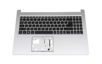 6BHWCN7011 teclado incl. topcase original Acer DE (alemán) negro/plateado con retroiluminacion