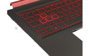 6BQ3MN2012 teclado incl. topcase original Acer DE (alemán) negro/rojo/negro con retroiluminacion (Nvidia 1050)