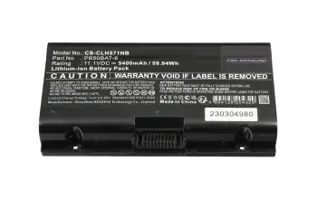 IPC-Computer batería compatible para Clevo PB50BAT-6 con 59Wh