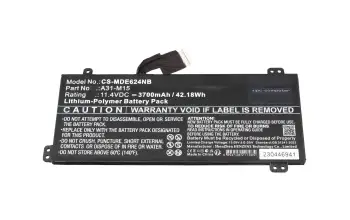 IPC-Computer batería (Cable de 35 mm/8 pines) (3 celdas) compatible para Medion 0B23-01Q9000M con 42,18Wh