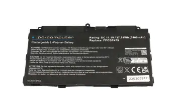 IPC-Computer batería compatible para Fujitsu CP785375-XX con 37,74Wh