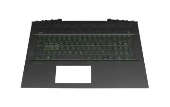 7116983400008 teclado incl. topcase original HP DE (alemán) negro/negro con retroiluminacion