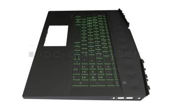 7116983400008 teclado incl. topcase original HP DE (alemán) negro/negro con retroiluminacion