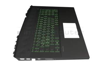 7116983400008 teclado incl. topcase original HP DE (alemán) negro/negro con retroiluminacion