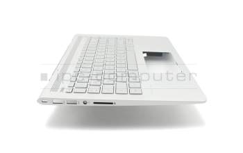 71NFK132060 teclado incl. topcase original HP DE (alemán) plateado/plateado con retroiluminacion